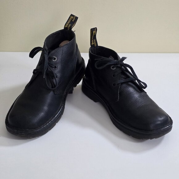 Dr. Martens Sussex Boots Mens 11 Black Pebbled Leather Slip Resistant Industrial - Picture 1 of 16
